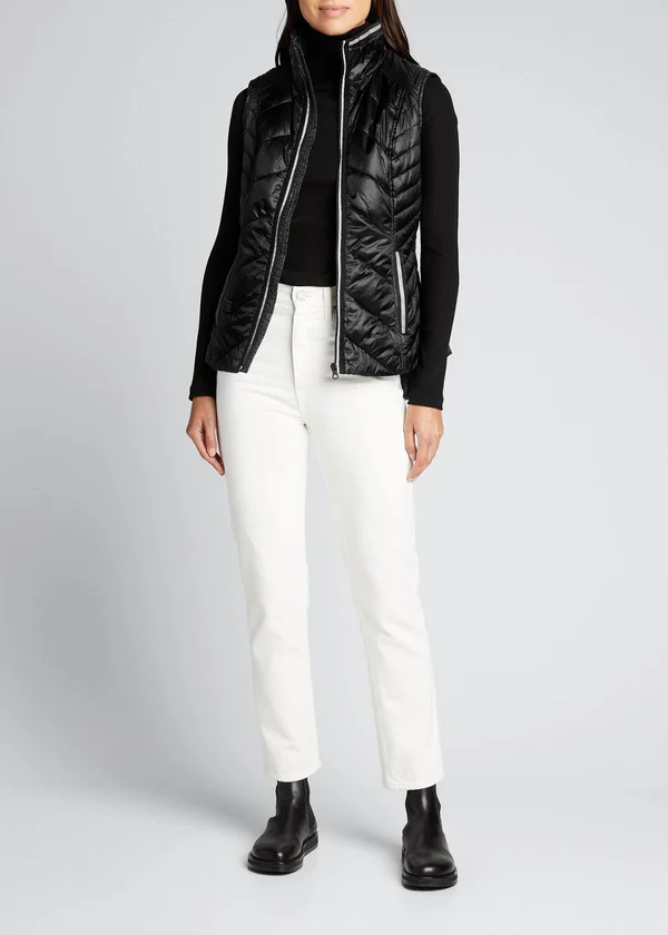 Blanc Noir Heat Smart Quilted Vest, Black, Women's, Small