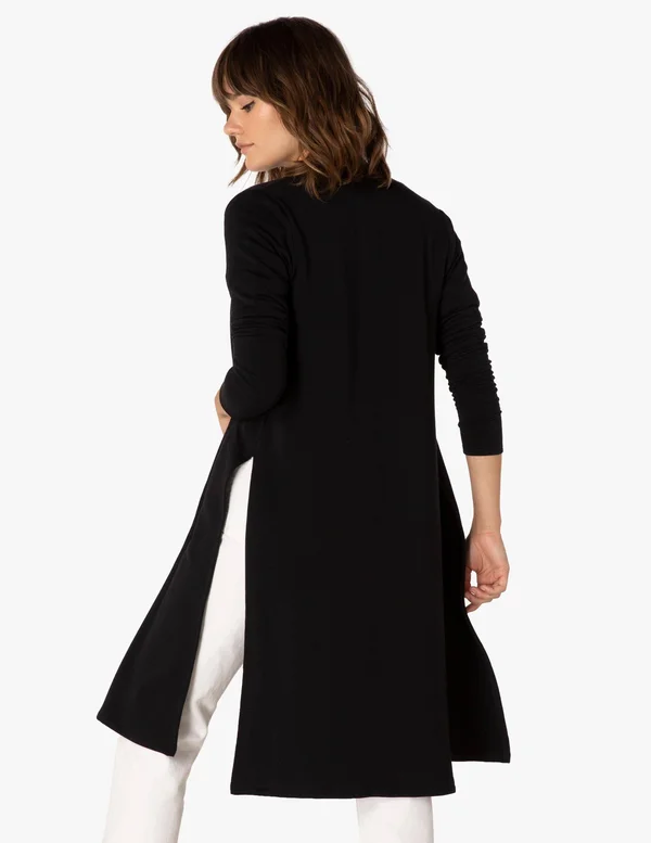 Beyond Yoga High Slits Long Duster Black - S