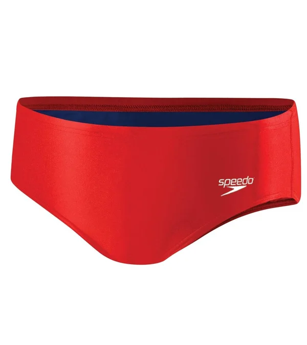 Speedo Men's Powerflex Eco Solid Brief - Red - 30