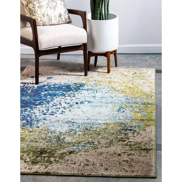 Unique Loom Vella Estrella Rug, Blue (8& 0 x 8& 0)