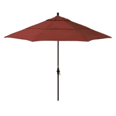 Pyatt Market Umbrella Sol 72 Outdoor Frame Color: Stone Black - Fabric Color: Henna, Size: 11'