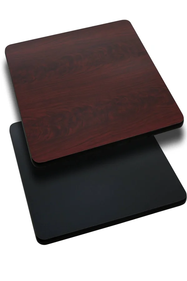 Flash Furniture 36 inch Square Table Top with Natural or Walnut Reversible Laminate Top