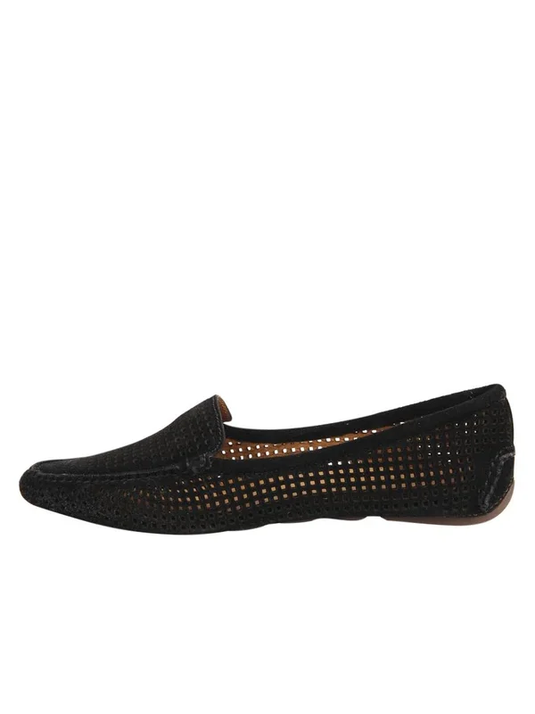 Patricia Green Barrie Driving Moccasin Black Suede, 9