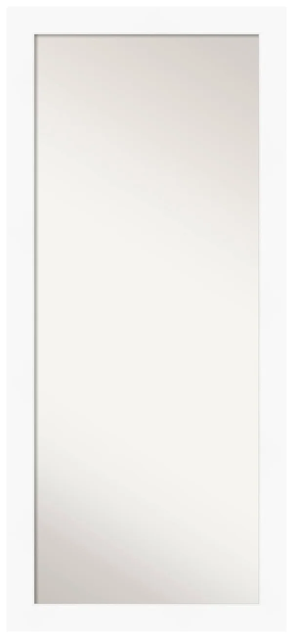 Amanti Art Cabinet 29x22 x 65x22 Framed Full Length Floor/leaner Mirror in White