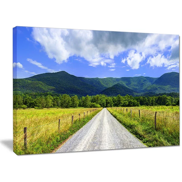 Design Art &Sparks Lane in Cades Cove& Photographic Print on Wrapped Canvas - Green