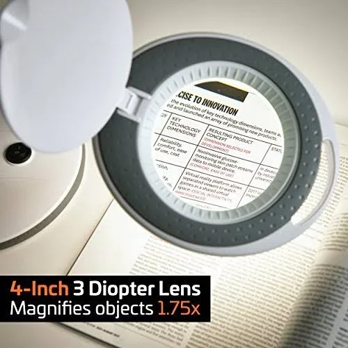 Newhouse Lighting LED Magnifying Table Top Lamp - 3X Magnifier, Lighted Magnify