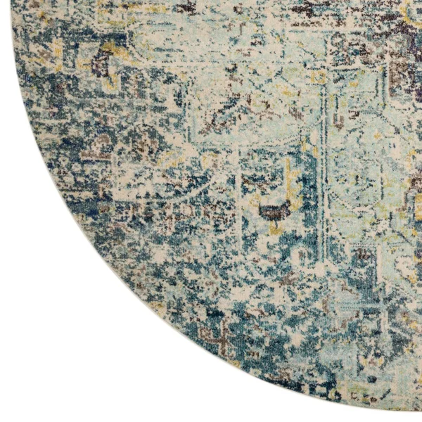 Alexander Home Vintage Boho Medallion Distressed Rug, Adult Unisex, Size: 6&7 x 6&7, Blue