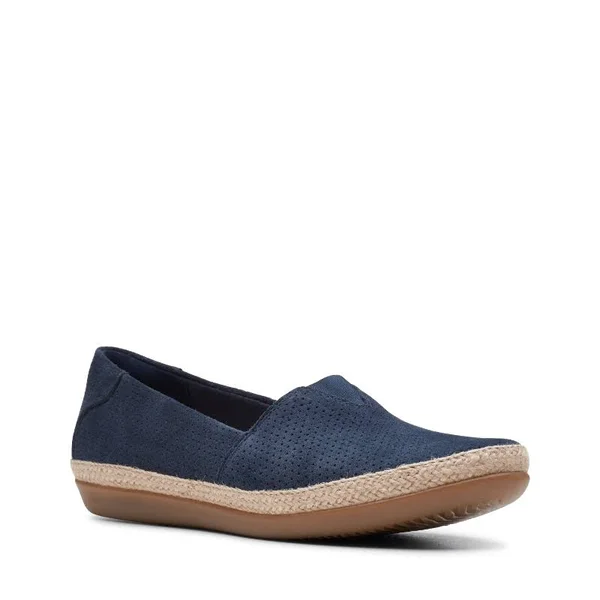 Clarks Danelly Sky Navy Suede, Women's, Size: 11 W, Blue
