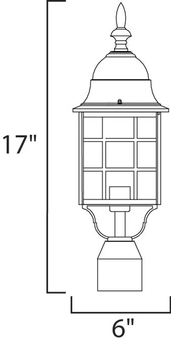 Maxim Lighting - 1052RP North Church Rust Patina Outdoor Post Light