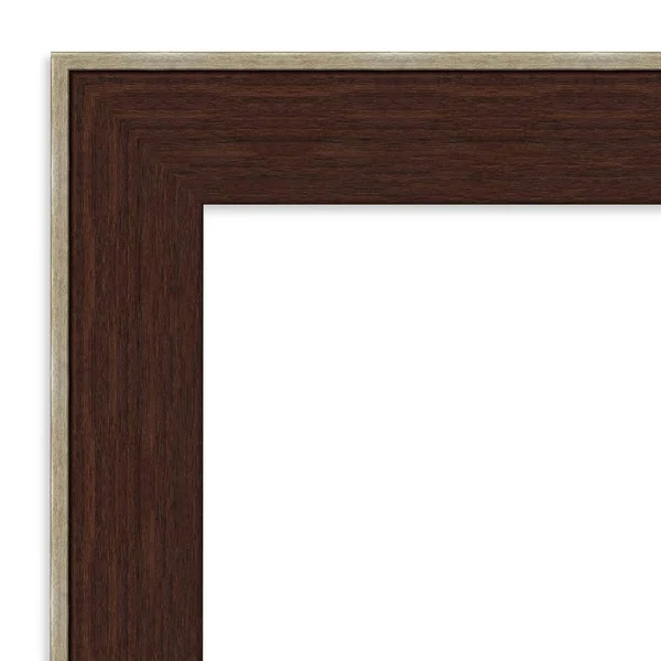 24x22 x 30x22 William Framed Bathroom Vanity Wall Mirror Espresso Silver - Amanti Art