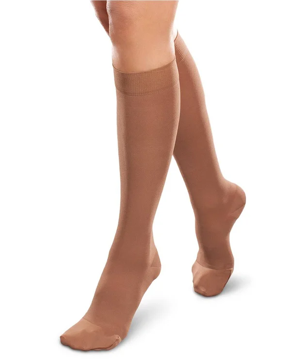 Therafirm Ease Opaque Women's 20-30mmHg Knee High, Medium Long, Cocoa