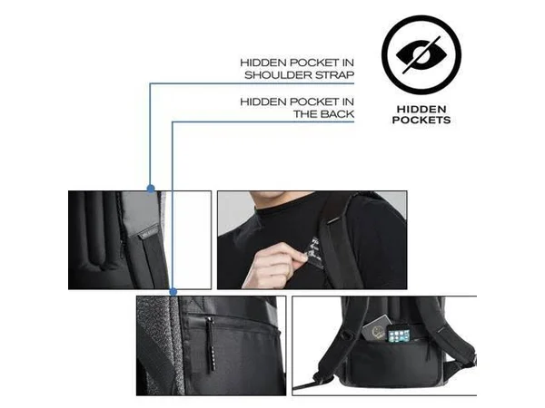 XD Design Bobby Urban Lite Anti-Theft Backpack, Navy Blue