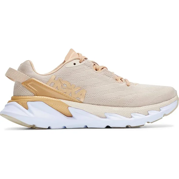 Hoka Women's Elevon 2 Road Running Shoes in Almond Milk/White - Size 5