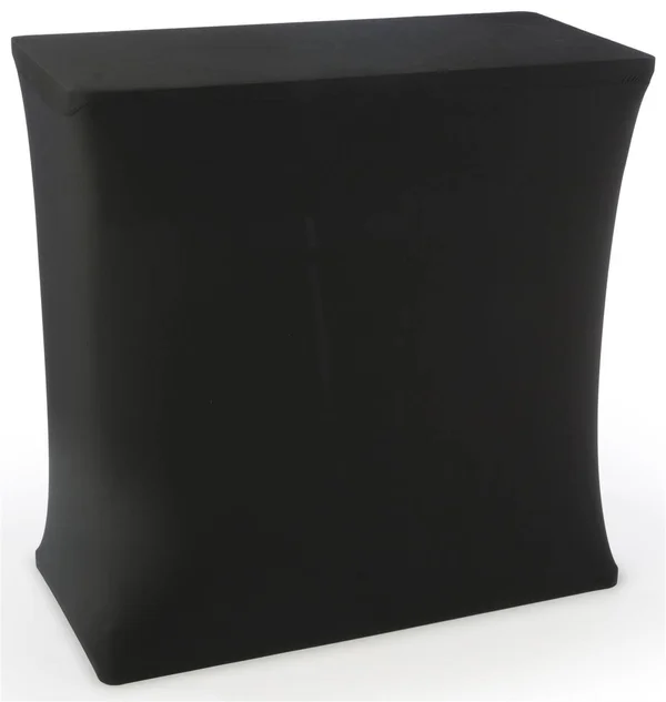 Portable Trade Show Counter Kiosk with Pop Up Stand - 38x22W x 38.5x22H, Stretch COVER, Wheeled Case
