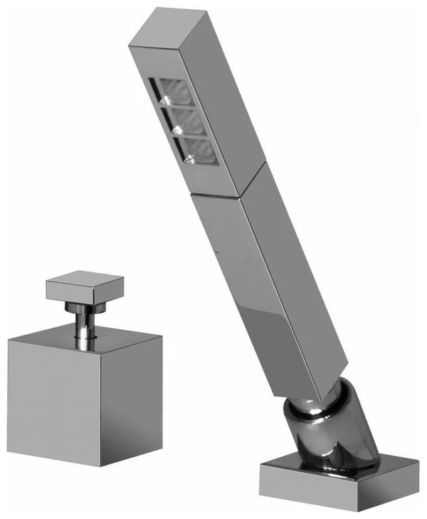 Graff G-3755-PC Solar Polished Chrome Solar Deck-Mounted Handshower & Diverter Set