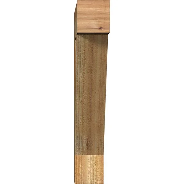 Ekena Millwork BKT04X20X24TRA05RWR 4x22W x 20x22D x 24x22H Traditional Block Rough Sawn BRACKET, Western Red Cedar
