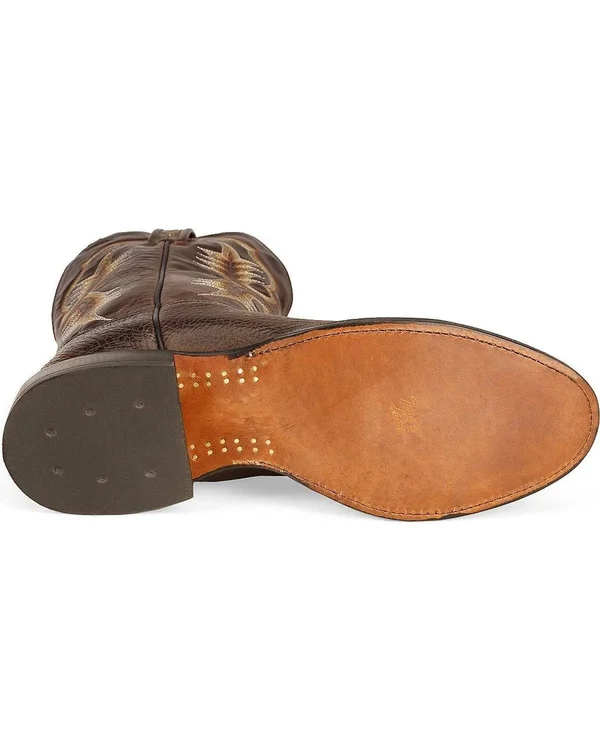 Mens Tony Lama Chocolate Shrunken Shoulder Cowboy Boots - CT2032