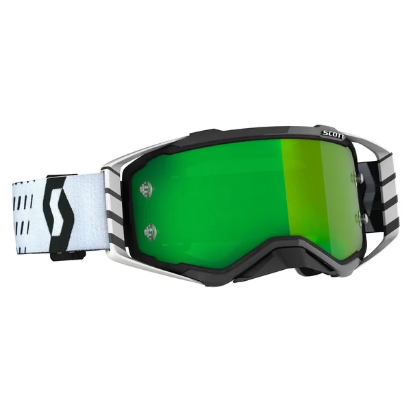 Scott Prospect Chrome Motocross Goggles - Black-White