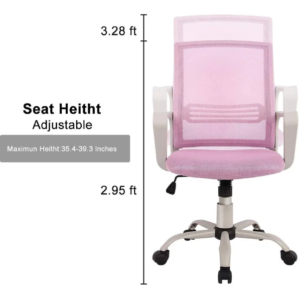 SMUGDESK Office Chair - Mid Back Mesh Office Computer Swivel Desk Task Chair, Ergonomic Executive Chair with Armrests Features