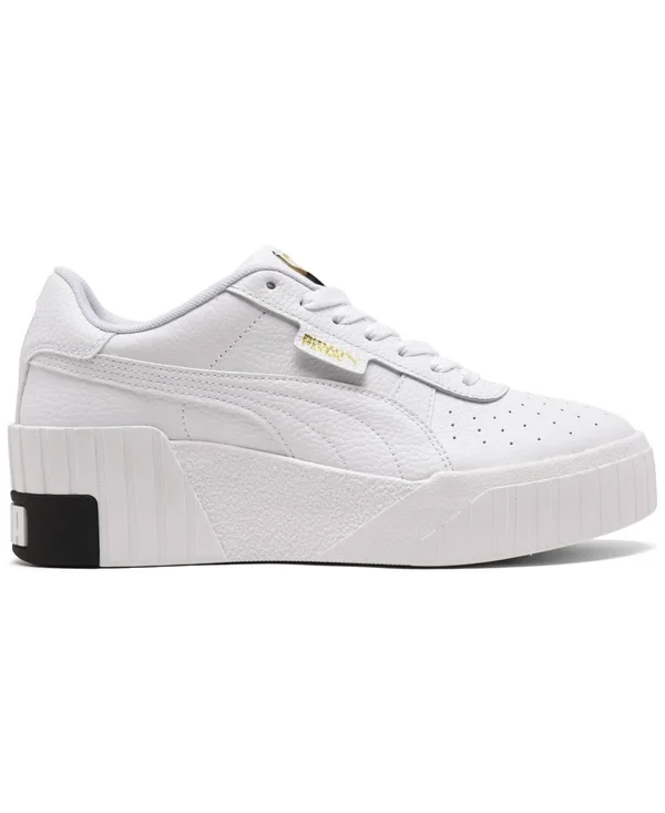 Puma Cali Wedge Women's Sneakers - White/Black, 5.5