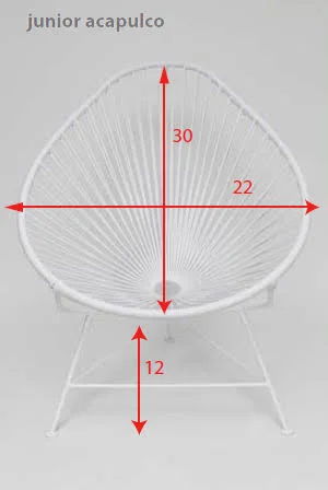 Innit Designs Junior Acapulco Chair, Chrome/Cactus