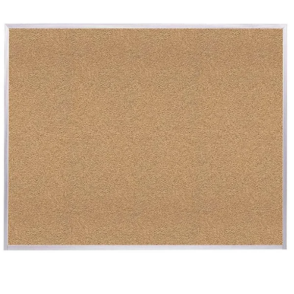 Ghent 36x22 x 60x22 Aluminum Frame 1/2x22 Premium Natural Cork Bulletin Board (05914)