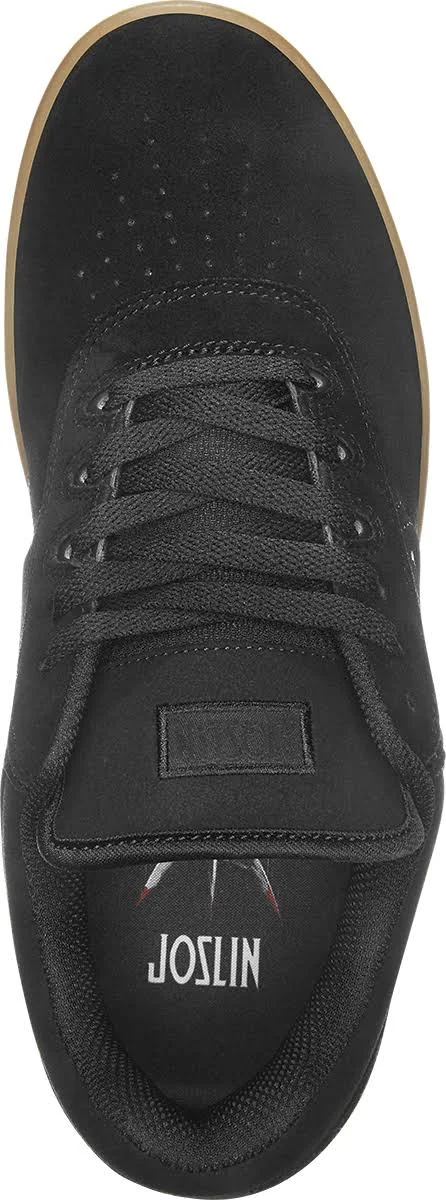 Etnies Joslin Skate Shoes Men's, Black, Black/Black/Gum, 12
