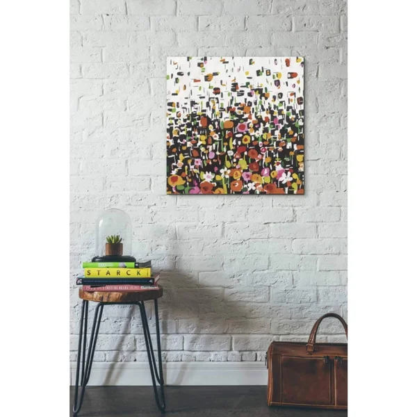 Epic Graffiti Flower Shower Crop by Wild Apple Portfolio - Giclee Canvas Wall Art, 12x22X12x22 18x22 x 18x22