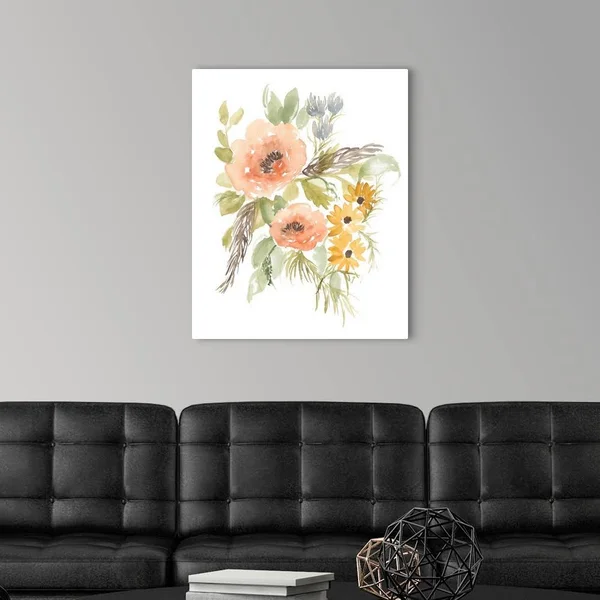 Late Summer Flowers I - Large Solid-Faced Canvas Wall Art Print, Great Big Canvas