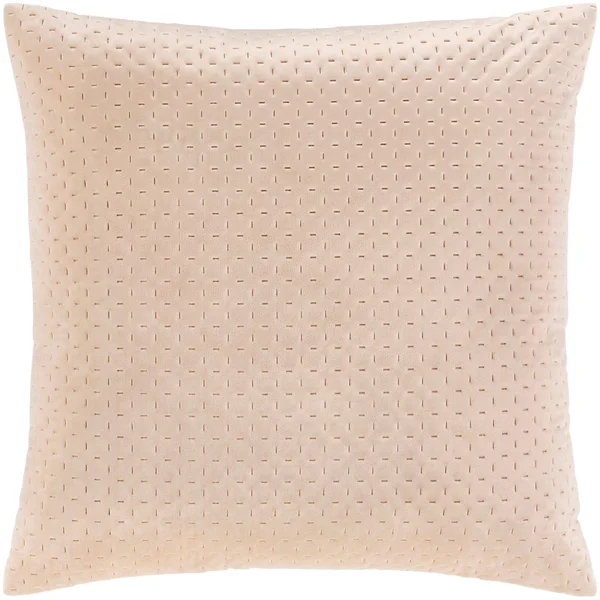 22x22 Beige Solid Square Throw Pillow Cover with Knife Edge - 33432352