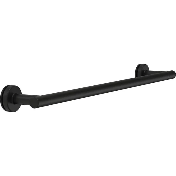 Delta Lyndall 48 in. x 71-1/2 in. Frameless Mod Soft-Close Sliding Shower Door in Matte Black with 1/4 in. (6 mm) Ingot Glass