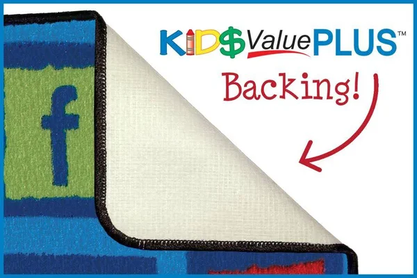 Carpets for Kids Value Plus USA Map Area Rug - 6& x 9&