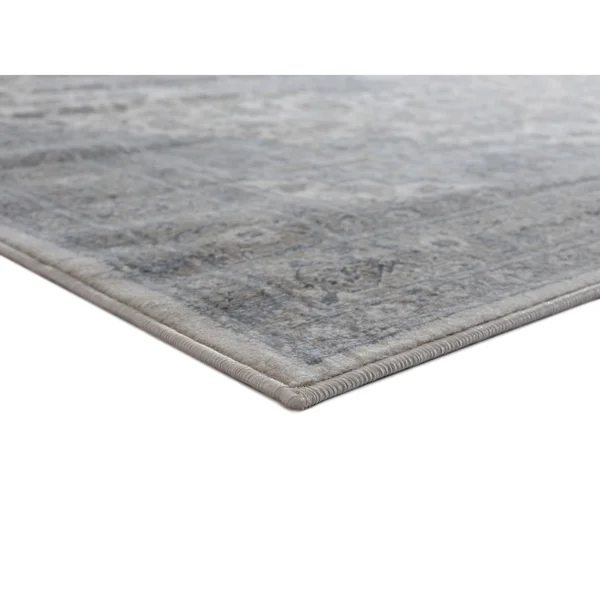Porch & den Stoddard Geometric Floral Pattern Area Rug - 5&3x22 x 7&2x22 - Denim Blue
