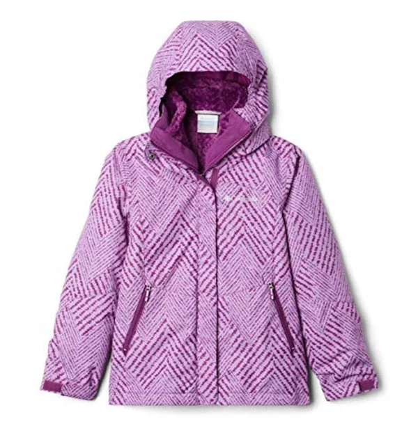 Columbia Girls& Bugaboo II Fleece interchange Jacket - Large - Plum Chevron Print