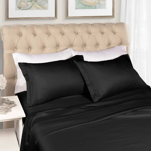 Egyptian Cotton 1500 Thread Count Solid Sheet Set, Gold, Full