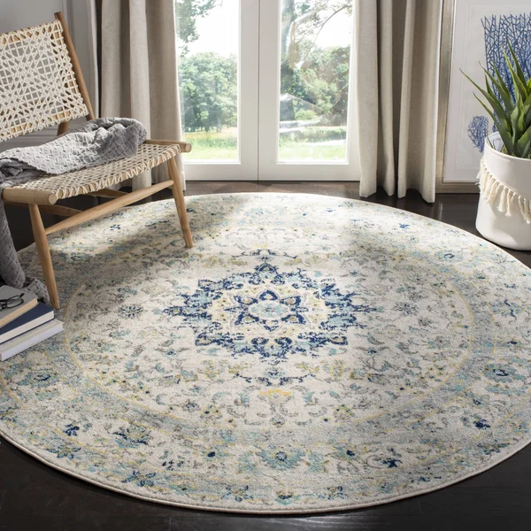 Safavieh Madison MAD155M 2&3x22 x 10&0x22 Runner Ivory - Blue Area Rug