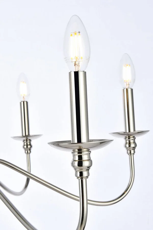 Living District LD5056D48PN 48 in. Rohan Chandelier Polished Nickel