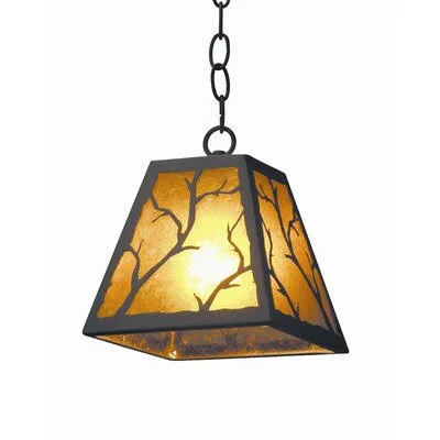 Branch 1-Light Single Geometric Pendant 2nd Ave Design Finish: Chestnut, Acrylic: Earth Marble