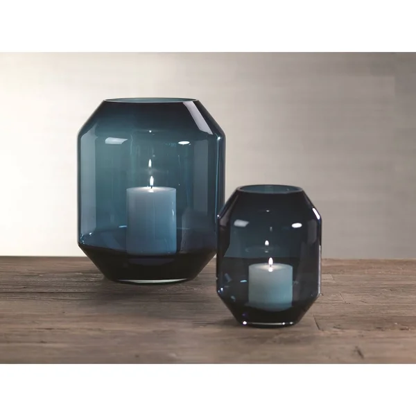 Zodax Costa Nova 14.25x22 Tall Glass Hurricane - Midnight Blue