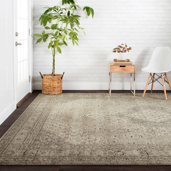Alexander Home Antique Inspired Vintage Grey/ Stone Distressed Rug - 5&3 inch x 7&6 inch - Gray