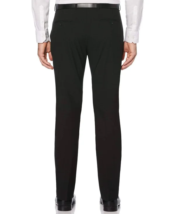 Perry Ellis Men's Slim Fit Washable Black Suit Pant - Size 38 x 30, Polyester/Elastane/Viscose, Solid