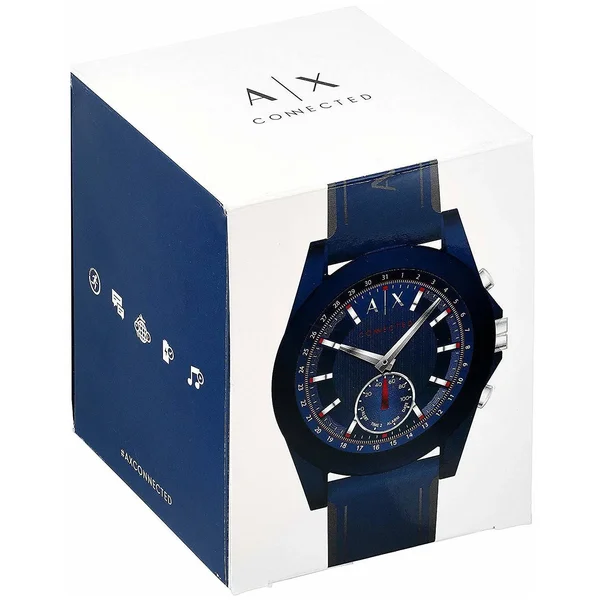 Armani Exchange Connected Drexler Silicone Hybrid Smartwatch - Blue