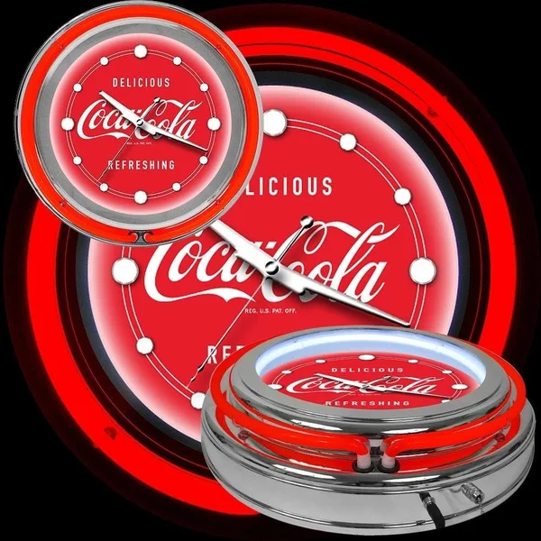 Coca Cola Neon Clock - Delicious Refreshing