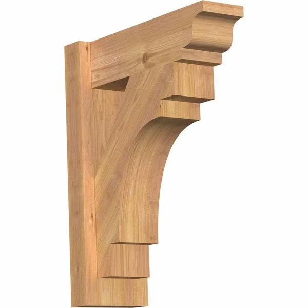 Ekena Millwork OUT06X16X20MRC01SWR 5 1/2x22W x 16x22D x 20x22H Merced Smooth Traditional Outlooker - Western Red Cedar