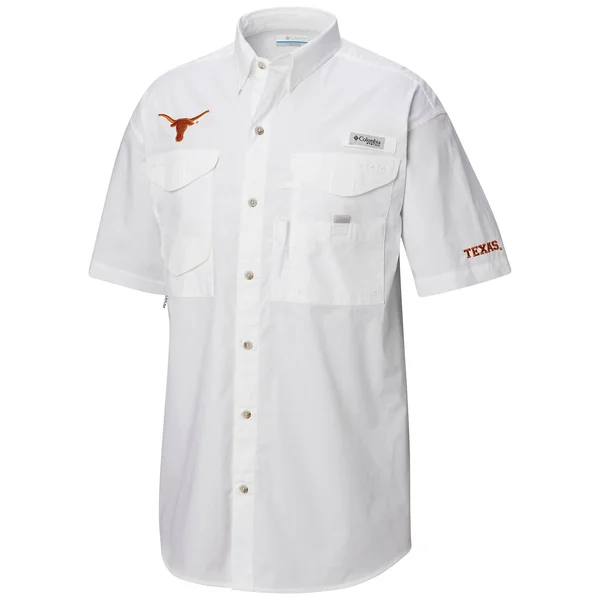 Columbia NFL Bonehead Short Sleeve Shirt L - TEX, White