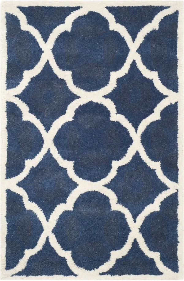 Safavieh Chatham Blue & Ivory 5& x 5& Round Rug