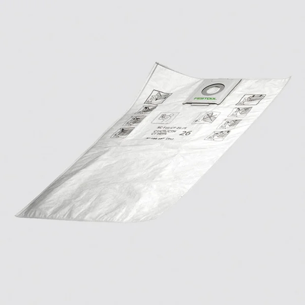 FESTOOL 497539 Self Clean Filter Bags for CT 48 - 5-Pack