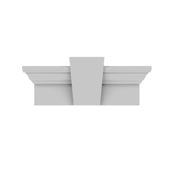 Fypon - Ltd. WCH85X9K 85x22W x 90 1/2x22OW x 11x22H x 6x22P Crosshead w/ Keystone