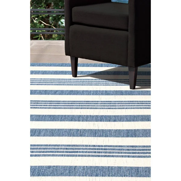 nuLOOM Outdoor Robin Area Rug, Blue, 10x14 ft