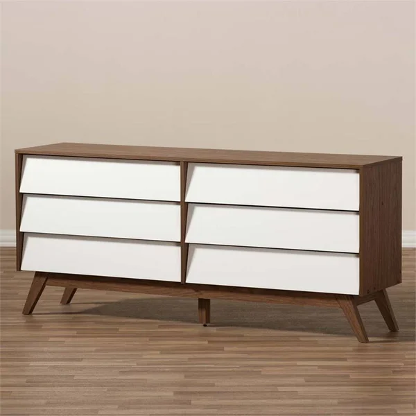 Home Square 3 Piece Bedroom Set with 6 Drawer Dresser 3 Drawer Chest and Bench - 2251265-PKG